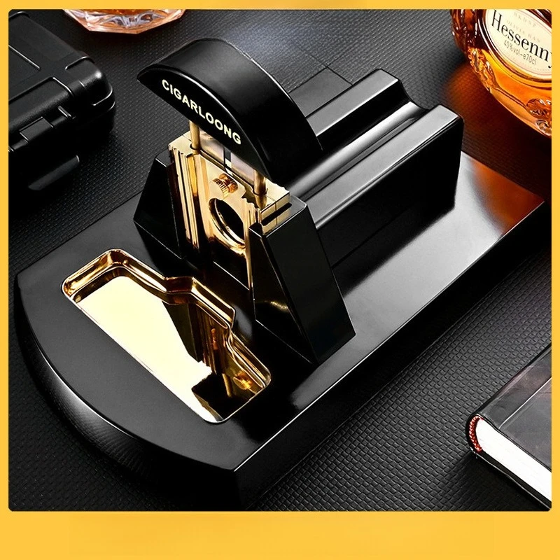 

Сверхмощная гильотина для сигар с 4 отверстиями — профессиональное лезвие с V-образным вырезом для кубинских сигар (настольный компьютер)