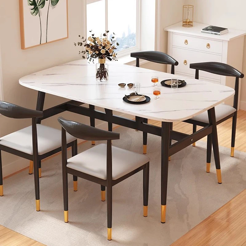 Cheap Clean Dining Table Coffee Kitchen Restaurant Side Salon Nordic Modern Extending Dining Table Luxury Mesa Garden Furniture