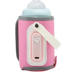 Breastmilk Bottle Warmer Portable USB Milk Warmer Bottle Cover Insulation Cover Nursing Bottle Heat Keeper Rapid Heating Heating