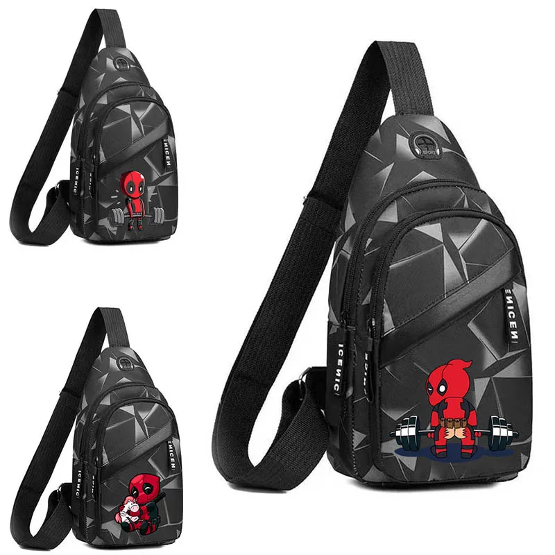 Sac à bandoulière Smile Hero pour homme, sac de poitrine, sacs à main de voyage, capacité cool, unique initié, Deadpool, nouveau, 2024