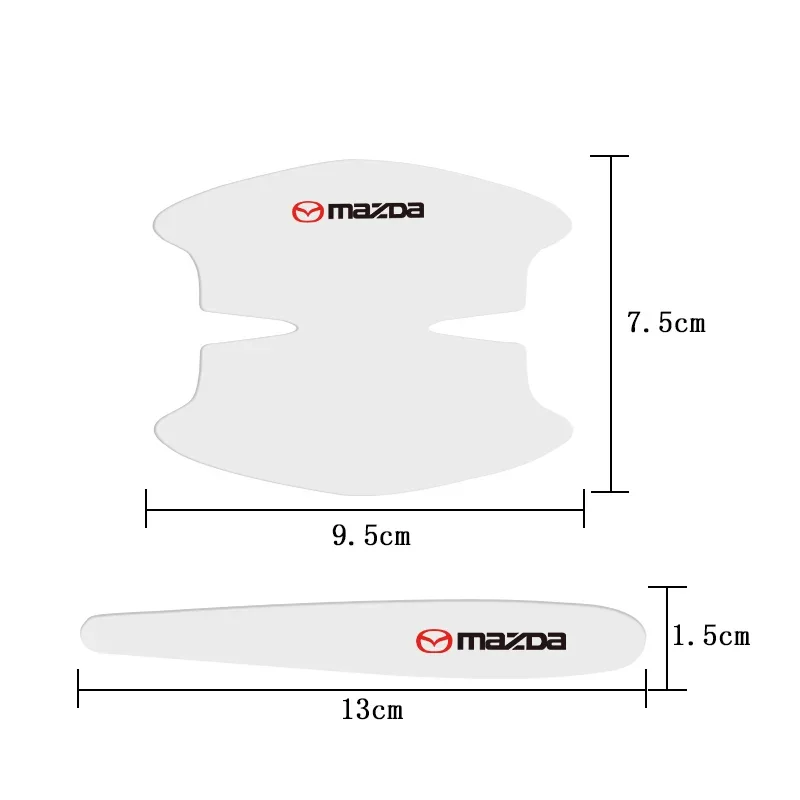 

8pcs Door Handle Protectors / Bumper Guards for Mazda 2/3/6/5/Atenza/CX-3/CX-5/MX-5/CX-7/Axela/CX-30/CX-90/CX-60