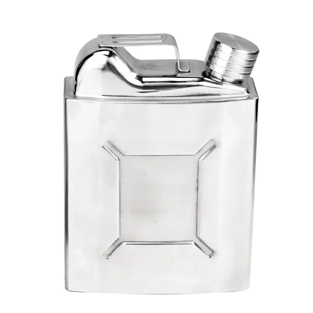 

Portable Stainless Steel Hip Flask Whiskey Liquor Alcohol Wine Pot Oil Barrel Outdoor Camping Travel Drinkware Men Gift 18oz