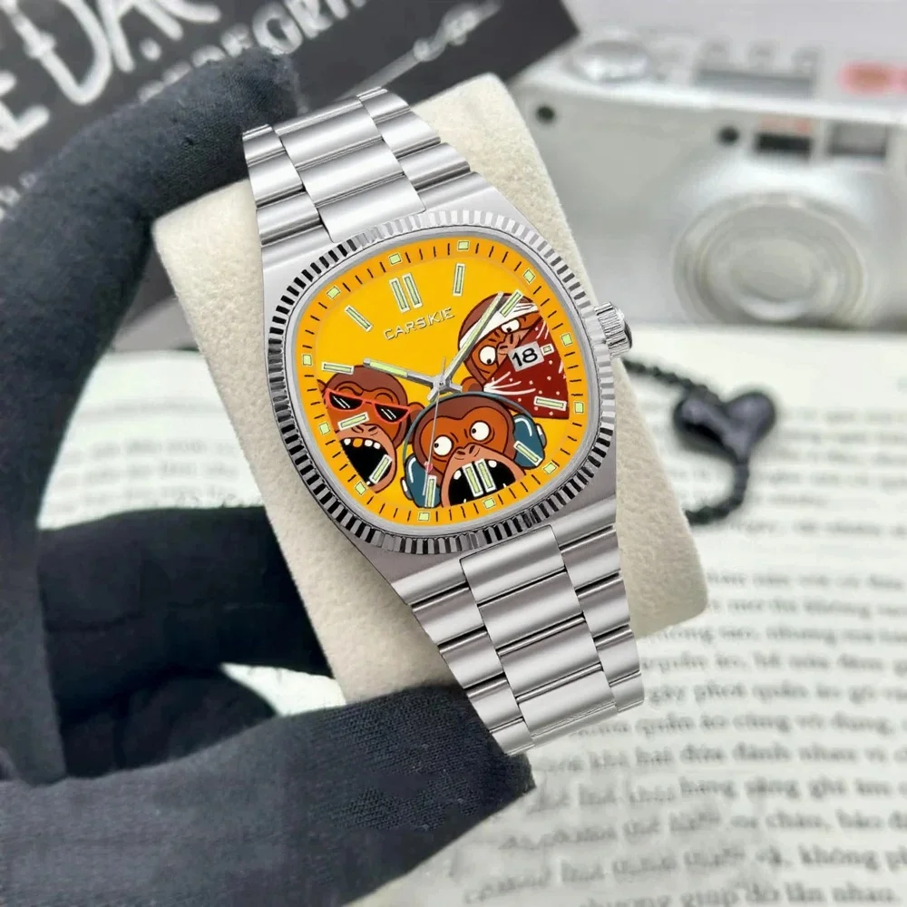 Casual Hot Cartoon Creative Animation Quartz Men Watch Dial AAA High Quality Steel Sport Men Watch Business Male Clock Relogio