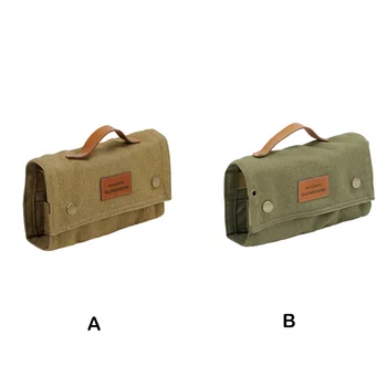 캠핑 조미료 병 보관 가방 파우치, 다기능 접이식 대용량 피크닉 여행 하이킹 홀더, 모래