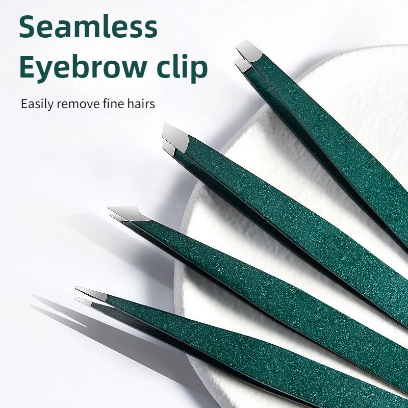 eyebrow Tweezer Stainless Steel Precision Tip Heavy Duty Solid Construction Effortless Squeeze Tool