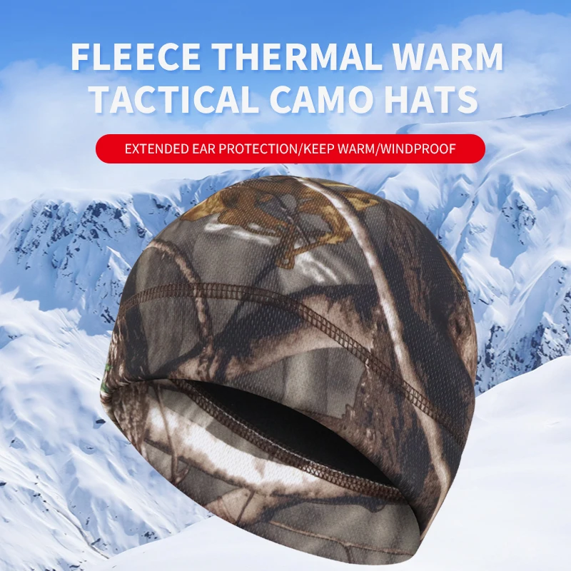 Men Women Winter Outdoor Fleece Watch Cap Windproof Hiking Caps Army Military Tactical Beanie Hat Winter Skull Cap Hunting Cap