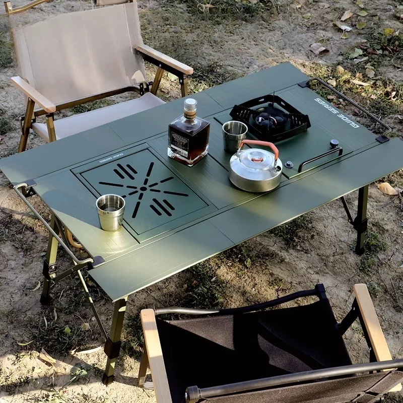 Outdoor Camping Table Aluminum Alloy Picnic Portable Folding Beach Multifunctional Table Family Barbecue Camping Hiking Tables