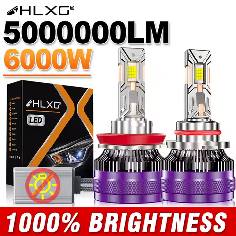 6000W H7 H4 Led Canbus Car Headlight Bulbs H1 H8 H11 Turbo Lamp 9005 HB3 9006 HB4 9012 HIR2 Led 6500K Cold White Auto Fog lights