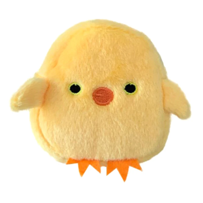 1pc 12cm Kawaii Cartoon Cute Yellow Chick Children Animals Plush Coin Purse Keychain Headphone Wallet Card Bag Pocket Pendant