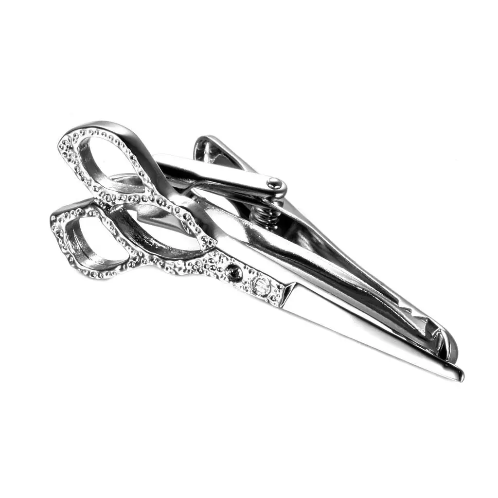 Silver Necktie Clip Brass Clasp Bar Sophisticated Men’s Tie Pin for Formal Events and Wedding