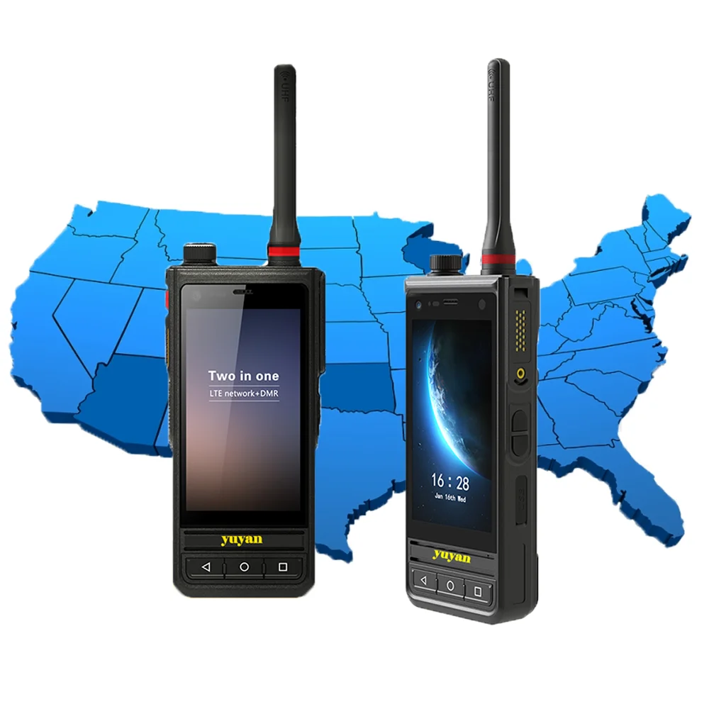 Yuyan E81 poc radio Type-c Walkie-talkie Sim Card 2 Way Radio Wireless Walkie Talkie Phone Black IPX7 16 Handheld