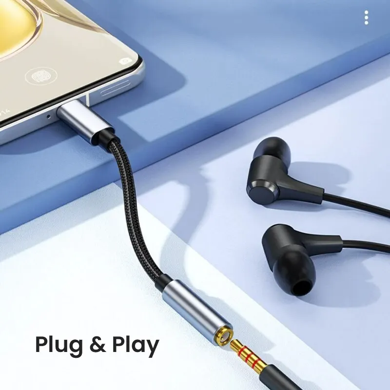 NIERBO USB C na 3,5 mm żeńskie gniazdo słuchawkowe Adapter typu C na Aux Audio Dongle do Samsung Galaxy iPad Pro Pixel