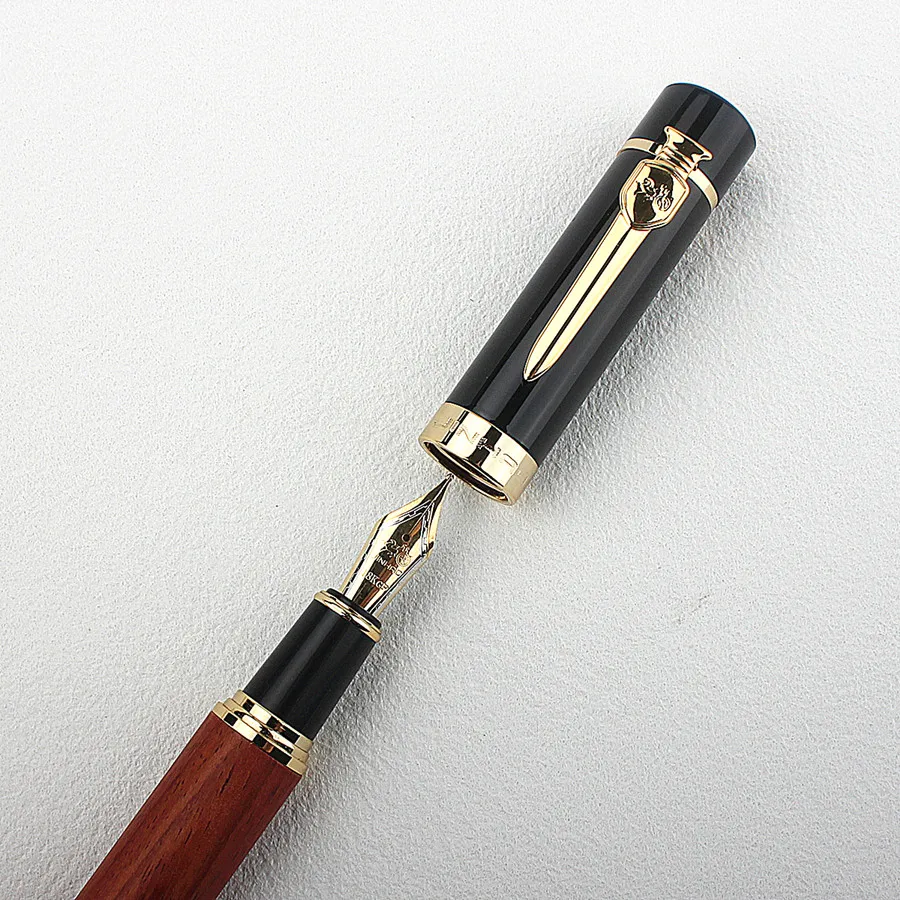 JINHAO 650 Holz Füllfederhalter Hohe Qualität F EF Feder Tintenstift Kalligraphie Stift Schreibwaren Schule Bürobedarf PK 9056 – Detail 7