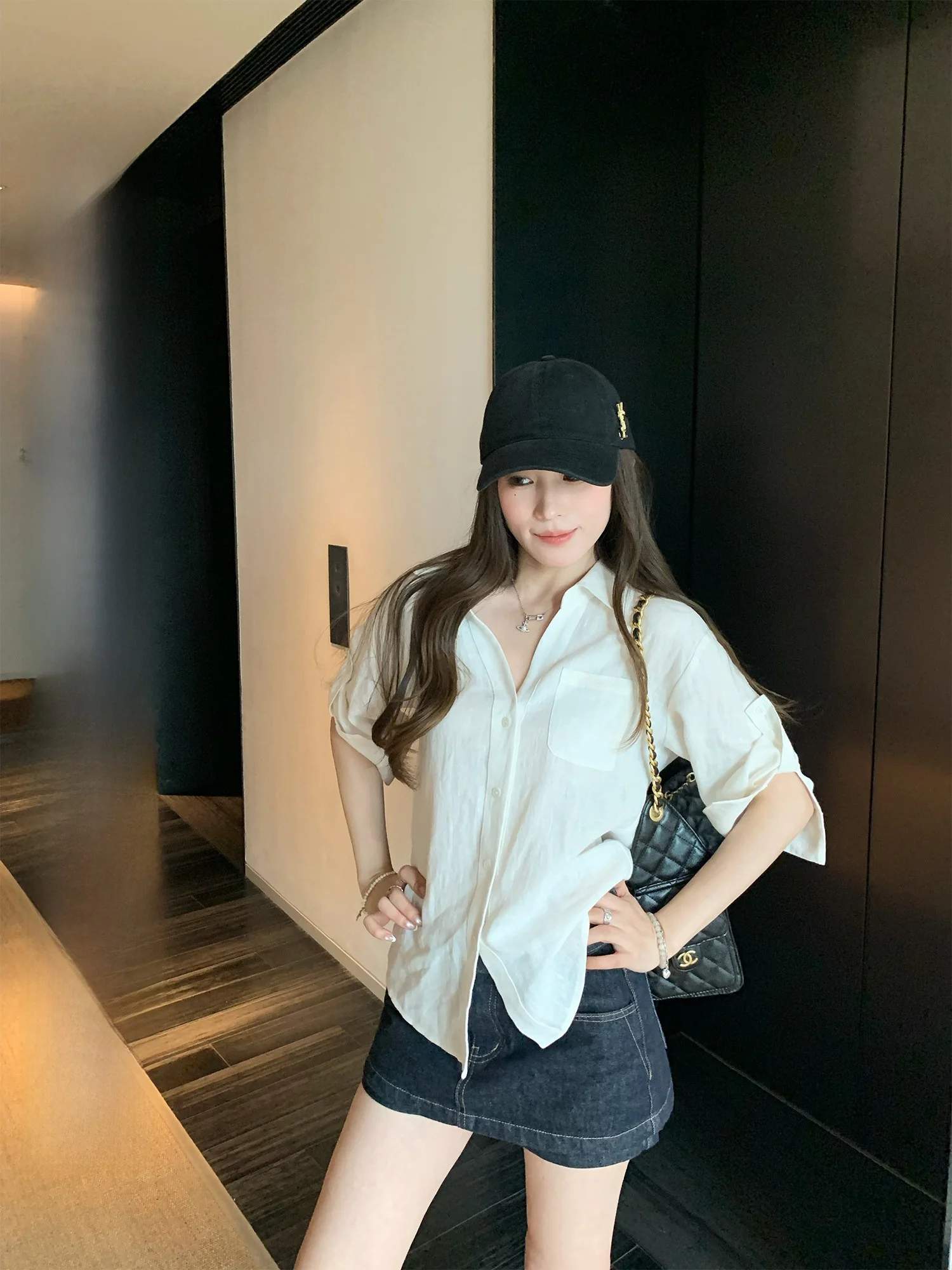 

Hhyii Casual Loose Women's Long Sleeve Shirt Summer Relaxing Versatile Sun Protection White Casual Style Slimming Effect