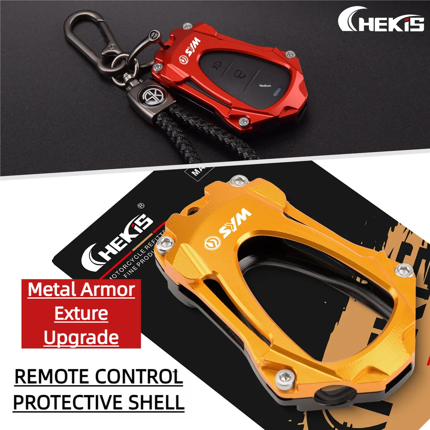 Chekis Is Suitable for Sym Husky Adv150 Adv300 Adx125 Adx300 Motorcycle Modification Accessories Remote Control Protective Shell Remote Key Anti-Fall Cover Protective Cover