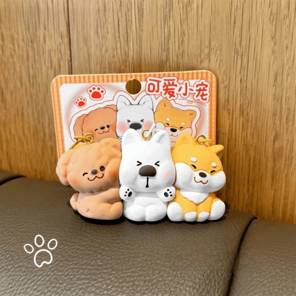 3 Pcs Set Portable Resin Magnetic Snap Keychain Hanging Charm Cartoon Keychain Sets Animal Keychain Gifts