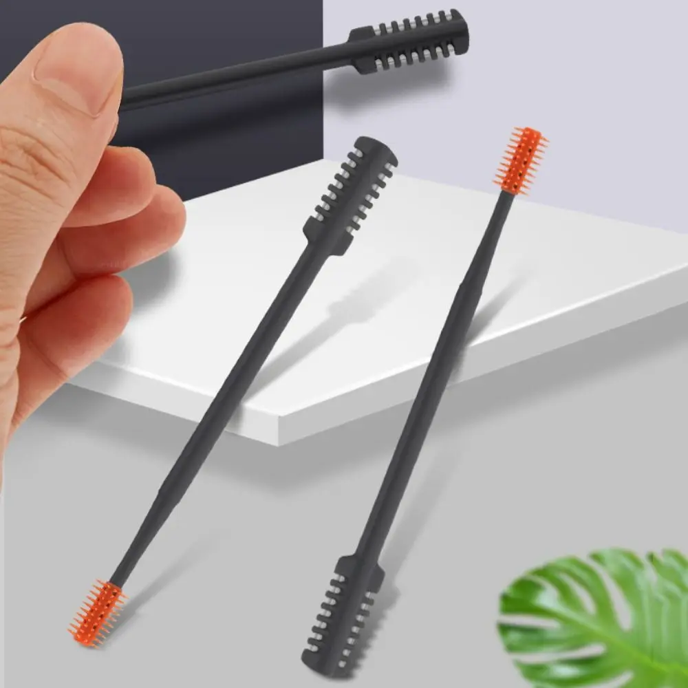 3Pcs/Set Double Head Nose Hair Trimmer 360° Rotating Washable Manual Nose Hair Cutter Mini Stainless Steel Nose Hair Clippers