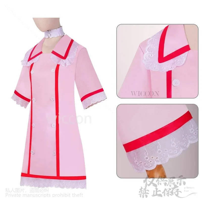 

asdh8@Anime Game Project Sekai Cosplay Mikuuu Costume Pink Sexy Cute Nurse Uniform Dress Wigs For Girls Woman Halloween Customiz