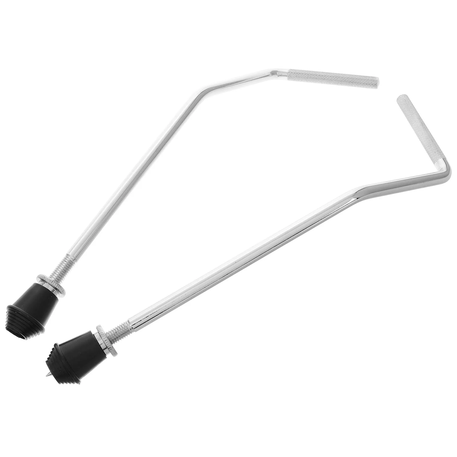 

2pcs Drum Leg Accessories Silver Metal Bass Riser Feet Floor Tom Holder Drum Kit Legs Replacement Stands Musical