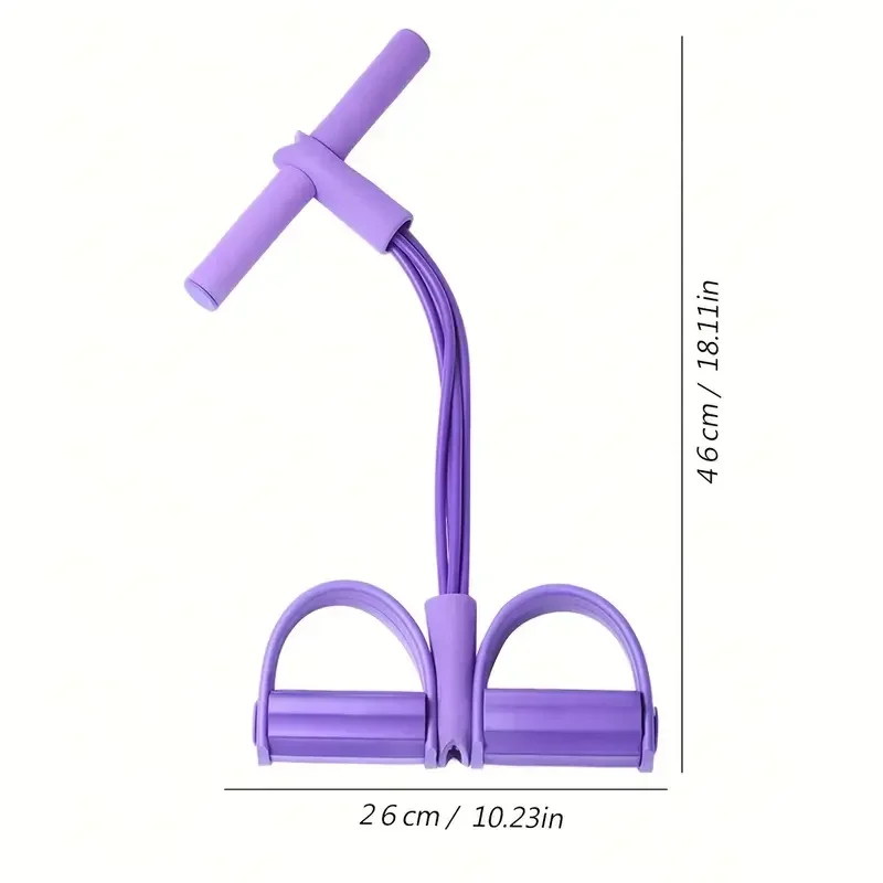 Four-Tube Pedal Tensioner Multi-Functional Household Fitness Equipment Yoga Abdominal Strengthening Elastic Band Tension Rope image 6