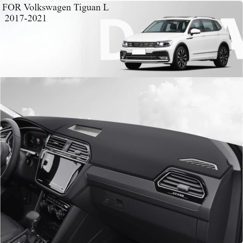 FOR Volkswagen Tiguan L‌ 2017-2021 Car Dash Mat Dashmat Dashboard Mat Cover Sun Shade Dash Board Cover Carpet  Accessories