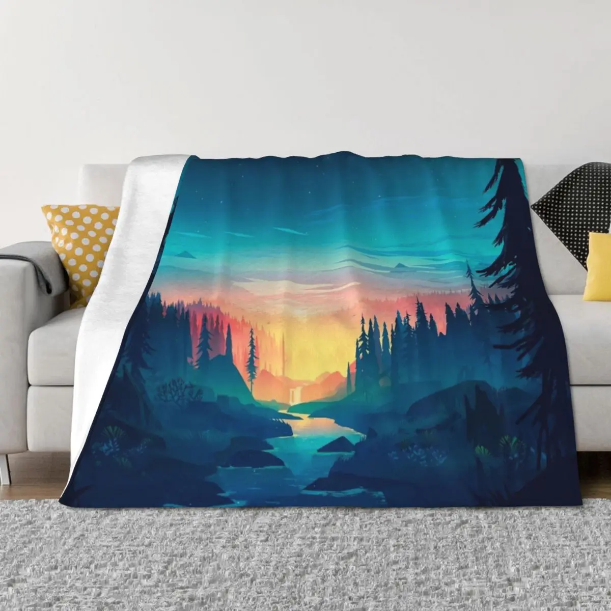

Anime fantasy forest Throw Blanket wednesday Designers Blankets For Bed Blankets