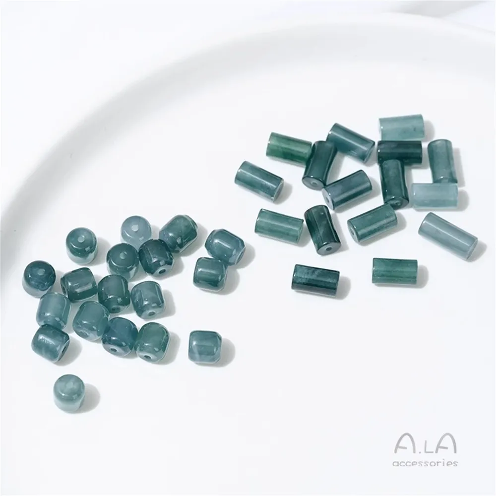

Natural Jadeite Jade Old Bead Partition Round Tube Straight Barrel Bead DIY Handmade Jewelry Bracelet Necklace Jewelry Accessori