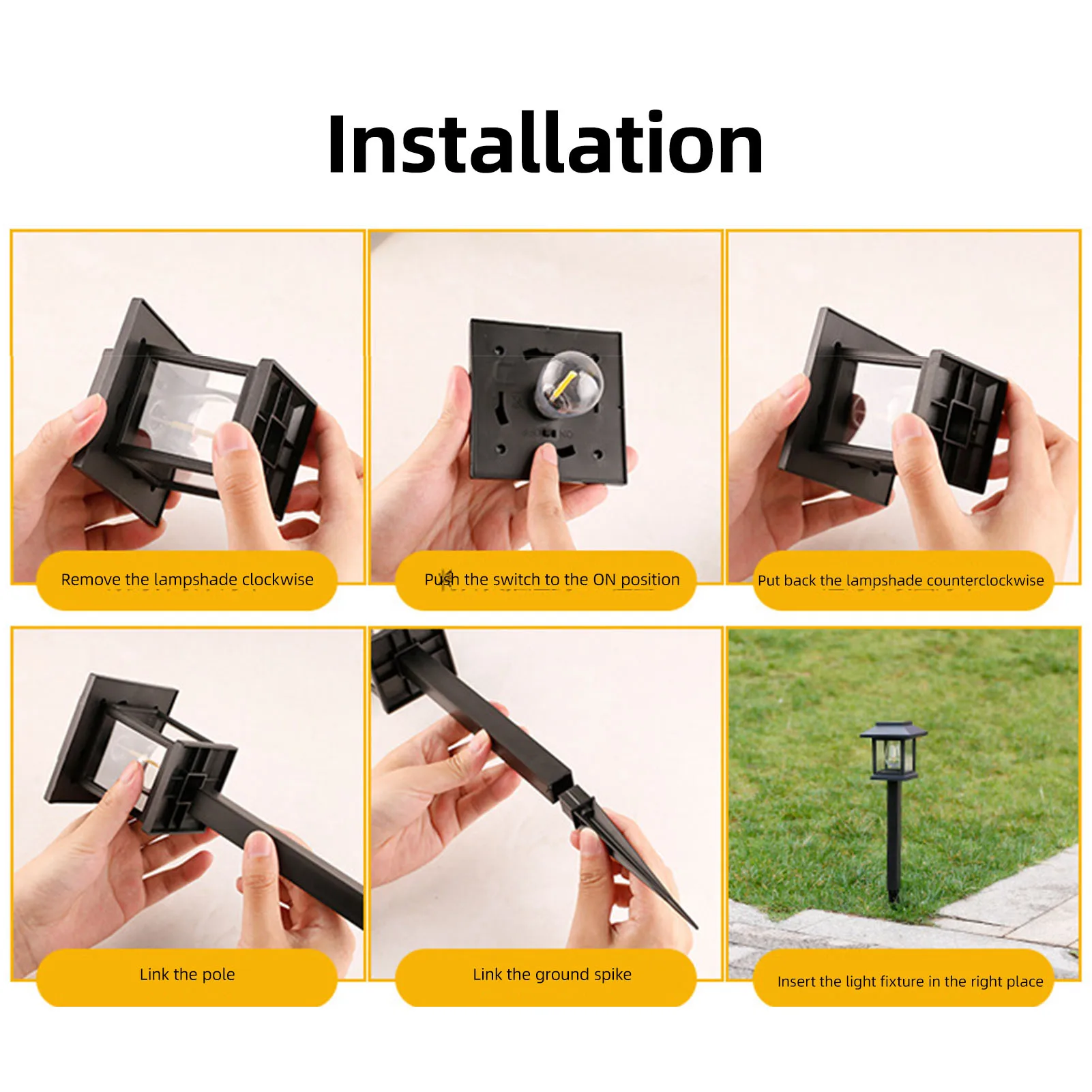 Outdoor Solar LED Ground Stake Light Lawn Lamp for Garden Villa Courtyard Park Landscape Yard Atmosphere Lighting image 5