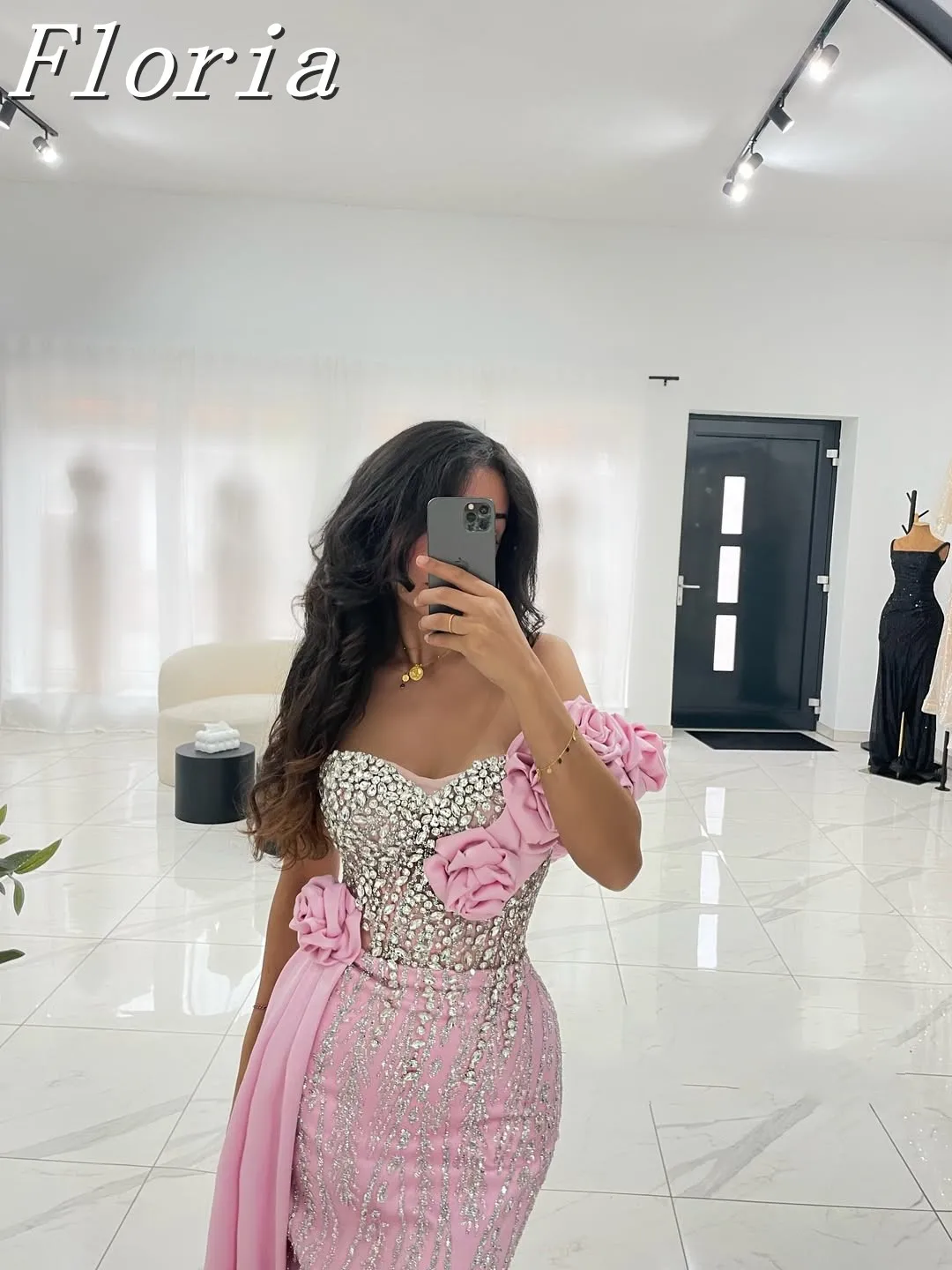 

Robes De Soirée Розовые вечерние платья без бретелек Индивидуальные платья из бисера и кристаллов для торжественных случаев с оборками Платье для выпускного вечера