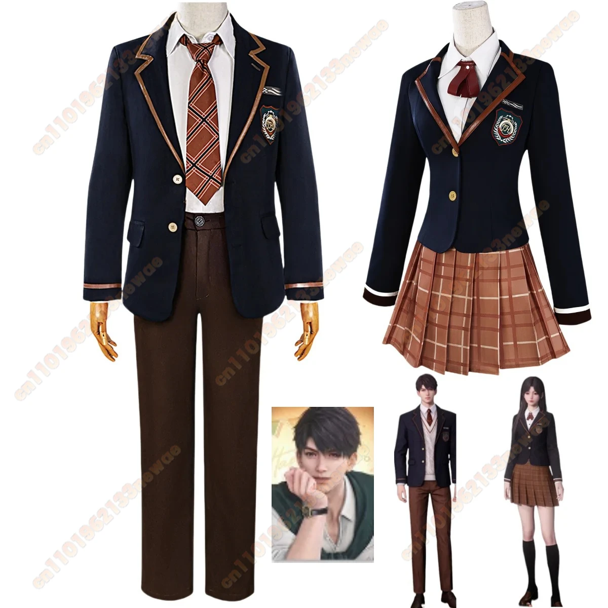 لعبة الحب والفضاء العميق كزفيا سيلوس زين لاعب البطلة تأثيري حلي النمط البريطاني زي مدرسي معطف رجل امرأة الحرم الجامعي مجموعة