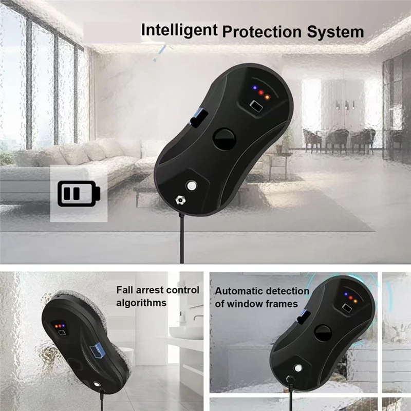 

M05K 5600PA Suction Window Cleaning Robot With Electric Spray, Fall Prevention, And Remote Control–Efficient Glass Cleaner EU Pl