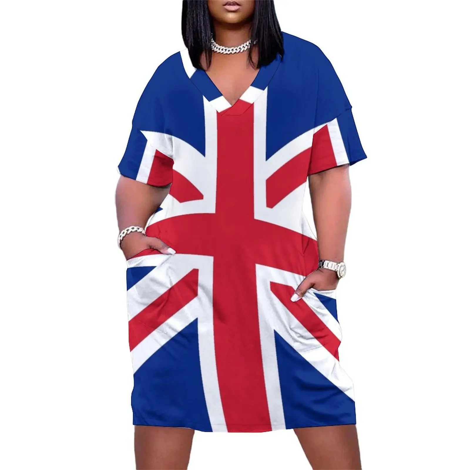 

Flag: United Kingdom Loose Pocket Dress dress for women Dress women clothes