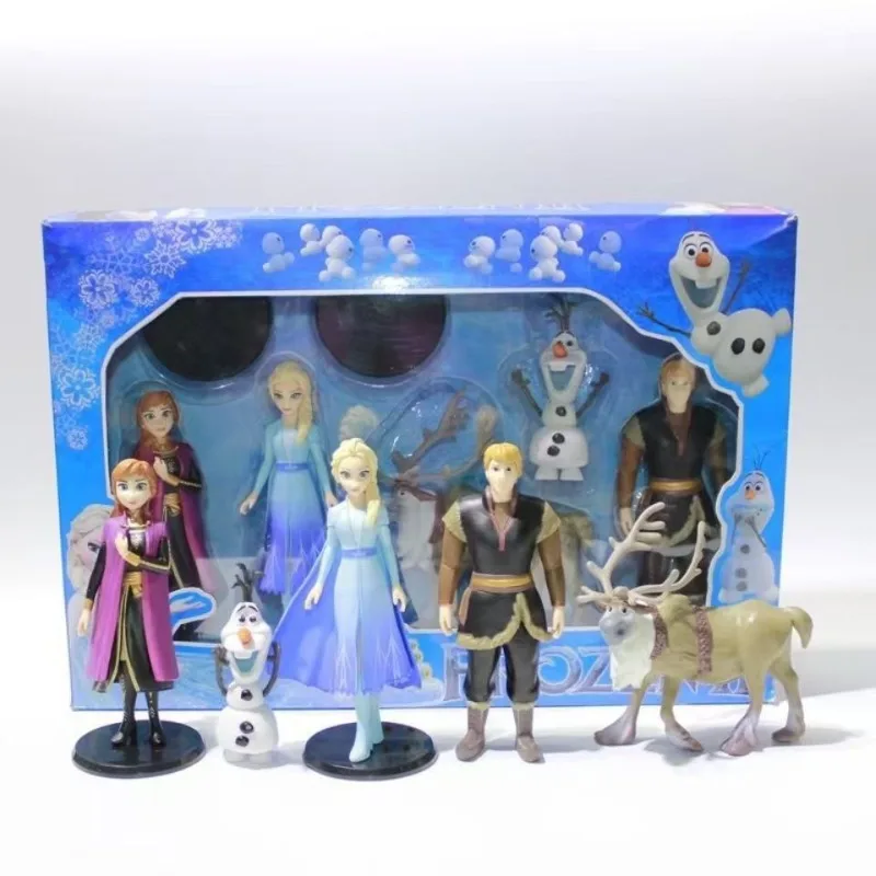 

Frozen 2 Princess Elsa Anna Action Figure Doll Set with Olaf Disney Movie Toy