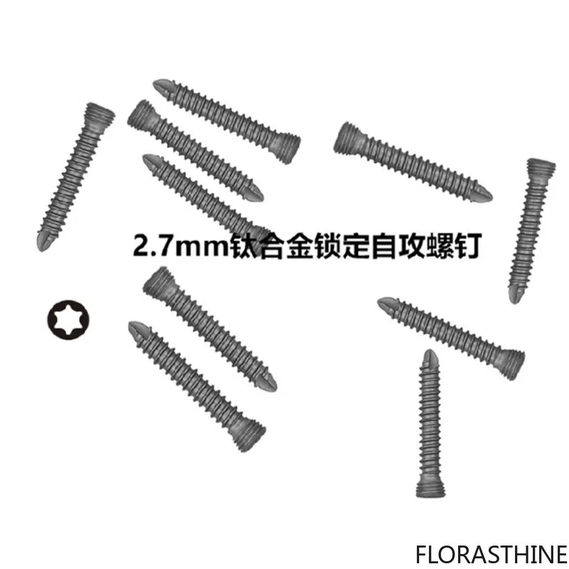 2.7mm Locking Screws Black Titanium Alloy StarDrive Head Implant Veterianry Surgical Orthopedic Instrument Tools Medical Supplie