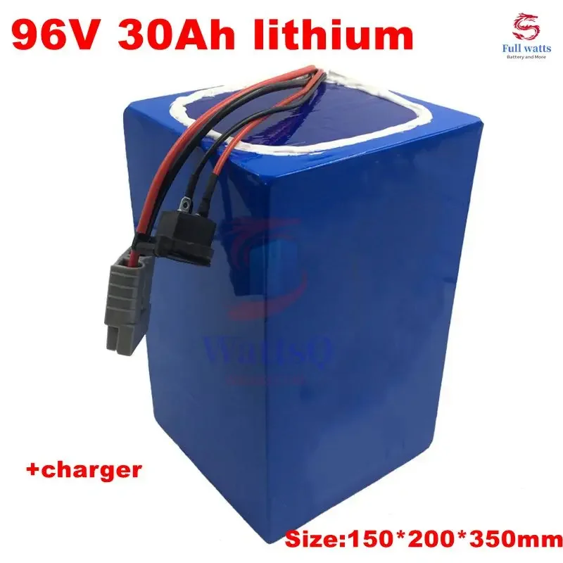 96v 30ah lithium ion battery li ion 26S BMS for 5000w motor robot scooter bike forklift van motorcycle AGV + 10A Charger