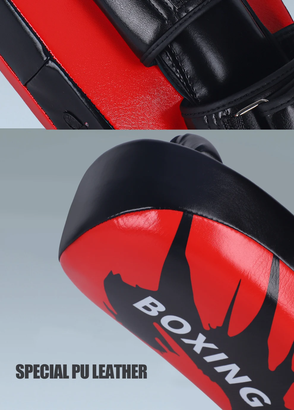 1PCS PU Leder Boxen Ziel Hand Fuß Treten Pad Tasche für Muay Thai Taekwondo MMA Kampfkunst Training Fitness ausrüstung – Detail 6