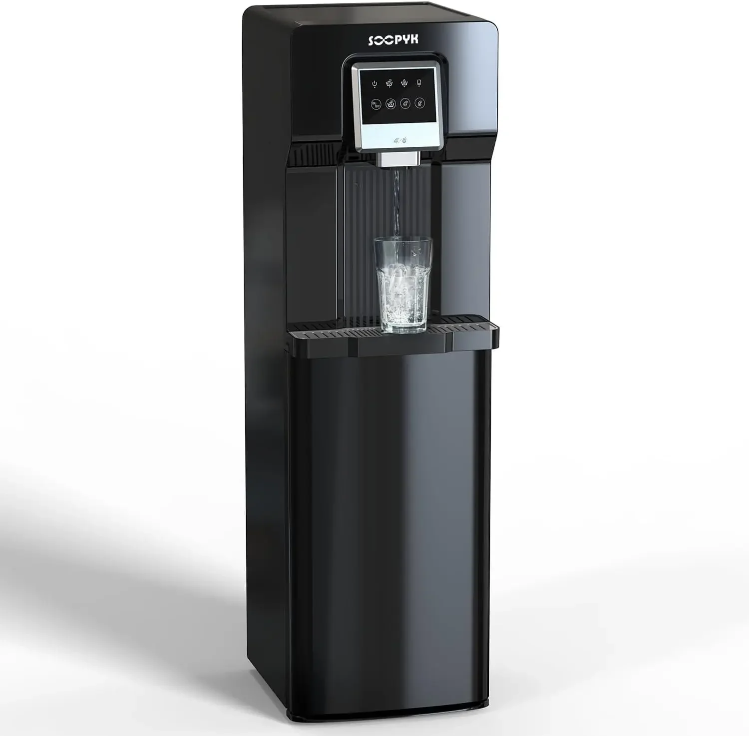 Loading Water Cooler Dispenser for 3 or 5 Gallon Bottles Indoor-Cold & Room Water, Built-in Ice Maker-18LBS per 24H Ice Making,