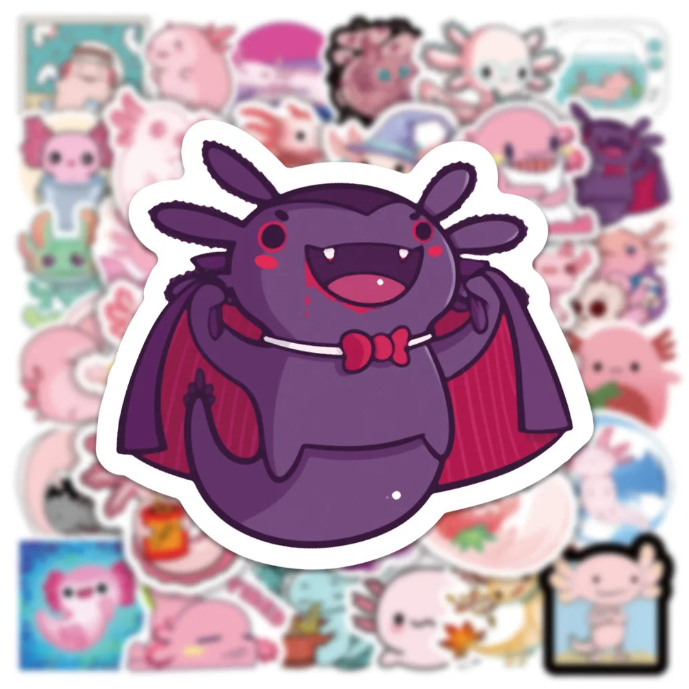 Pegatinas axolotl dibujos animados infantiles – Multiposición - imagen 3