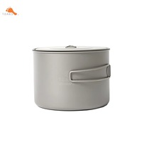 TOAKS POT-1600 Pure Titanium Camping Cookware Outdoor Pots, Can be Used As a Cups, Bowls and Pans 1600ml 194g