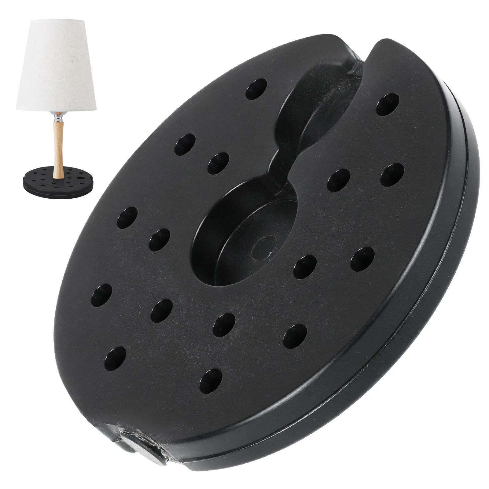 

Sturdy Round Plastic Lamp Base with Internal Weight Blocks for Floor Lamps Table Lamps Nightstand Lighting Decor Support Stand