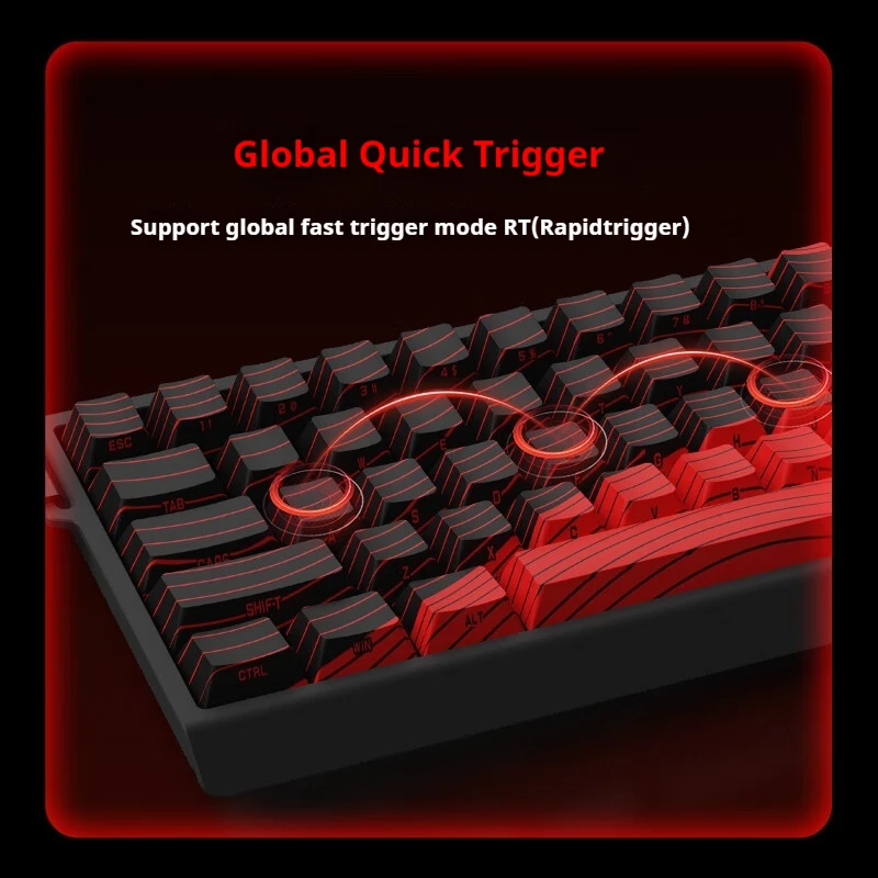 MADLIONS Mad60 Mad68 HE Mechanical Keyboard Magnetic Switch Madcatz Mad60he Wired Game Keyboard Rapid Trigger Custom Keyboard