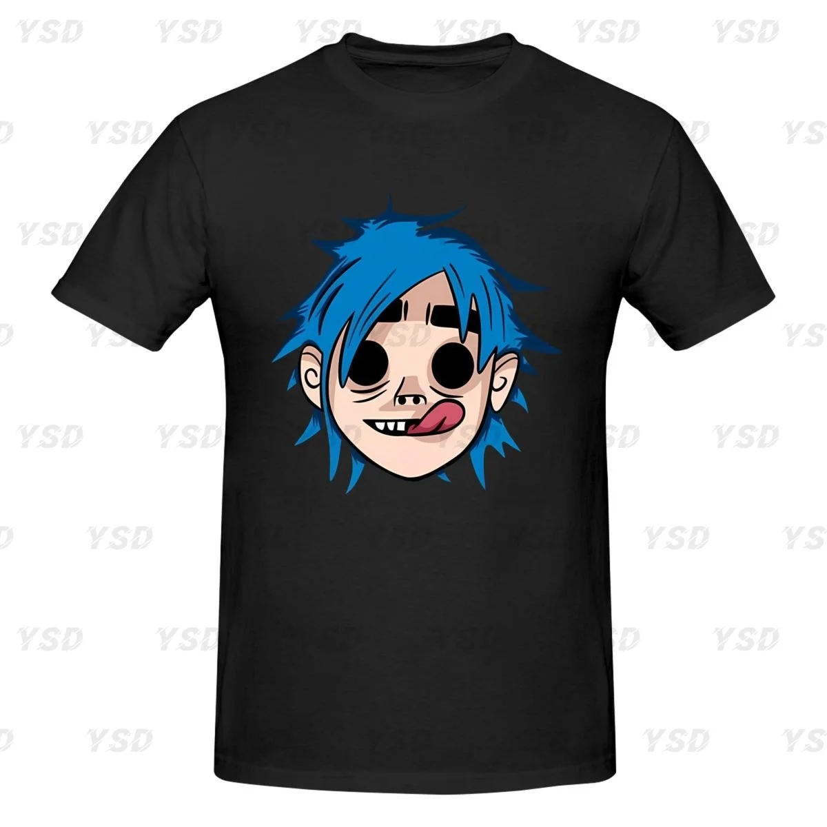 The Gorillaz Men's Cotton tight fitting sports T-shirt, Breathable, Oversized print Tee shirt