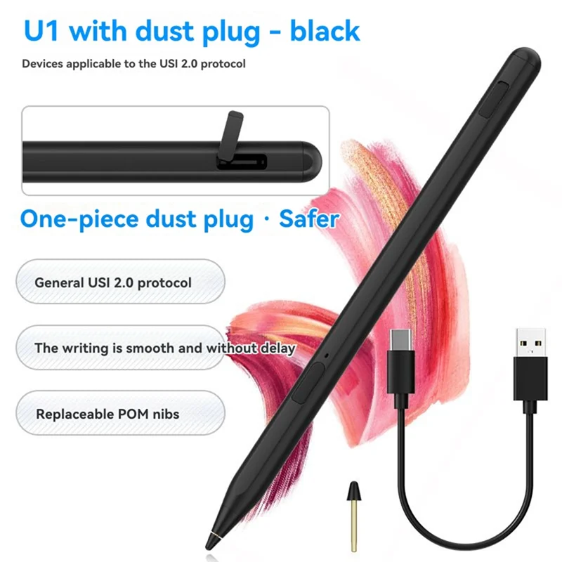 

Стилус A13E-USI 2.0 для Chromebook Fire HD 10 и Fire Max 11, с поддержкой наклона, чувствительностью к давлению 4096