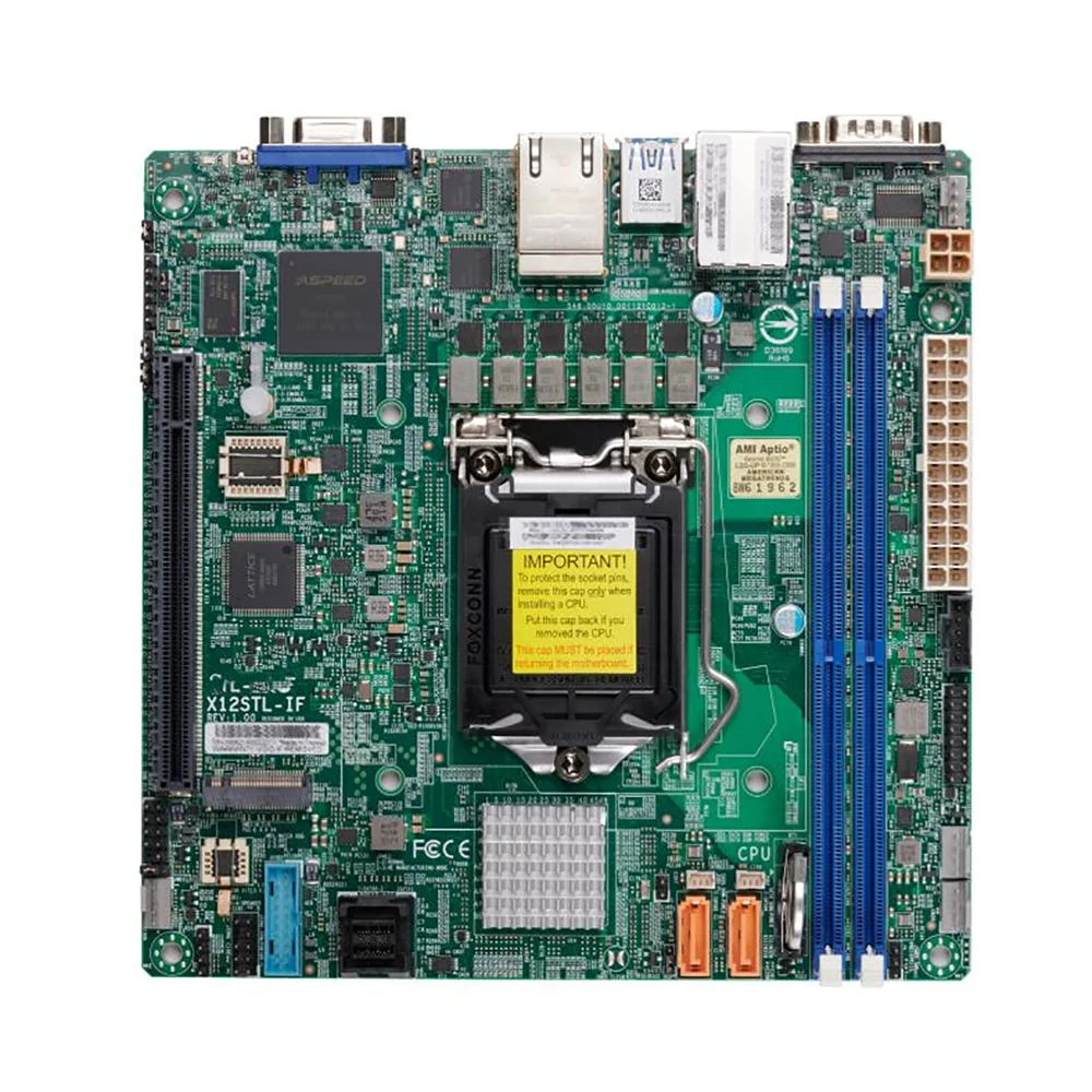 For Supermicro X12STL-IF C252 LGA1200 64GB DDR4-3200MHz M.2 6XSATA3 Mini-ITX Server Motherboard