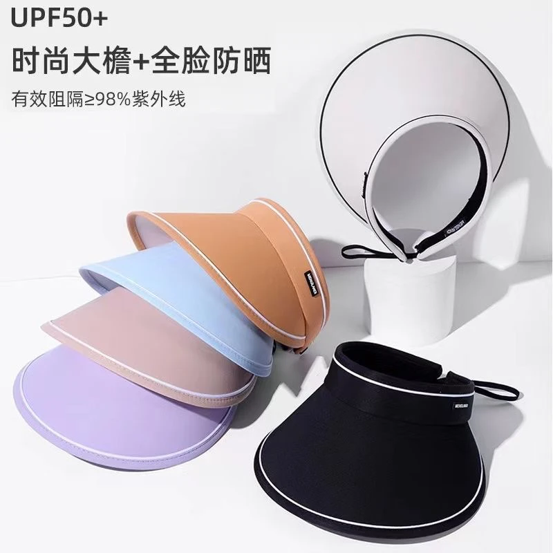 

Двусторонняя женская капелюх из ледяного шелка, полый верх с широкими полями, защита от солнца для езды на велосипеде, складная и портативная шляпа от солнца