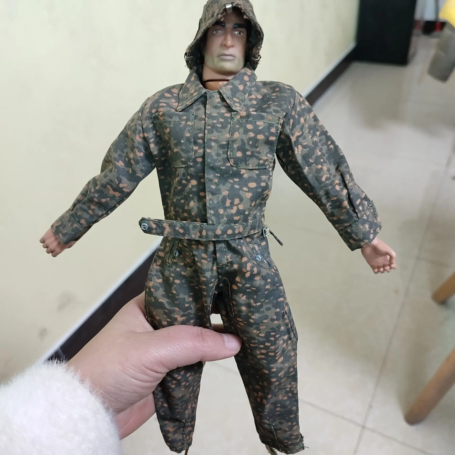 1/6 Soldier Action Figure Uniform uniforme militare tedesca WWII Pea Cam Combat Hat/Cap Coat Jacket Smock M43 pantaloni paracadutista