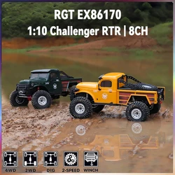 Nowy samochód RGT CHALLENGER EX86170 1/10 RC 2.4GHZ RTR 4WD elektryczny zdalny sterowany Model samochód gąsienicowy Buggy zabawki chłopięce dla dorosłych