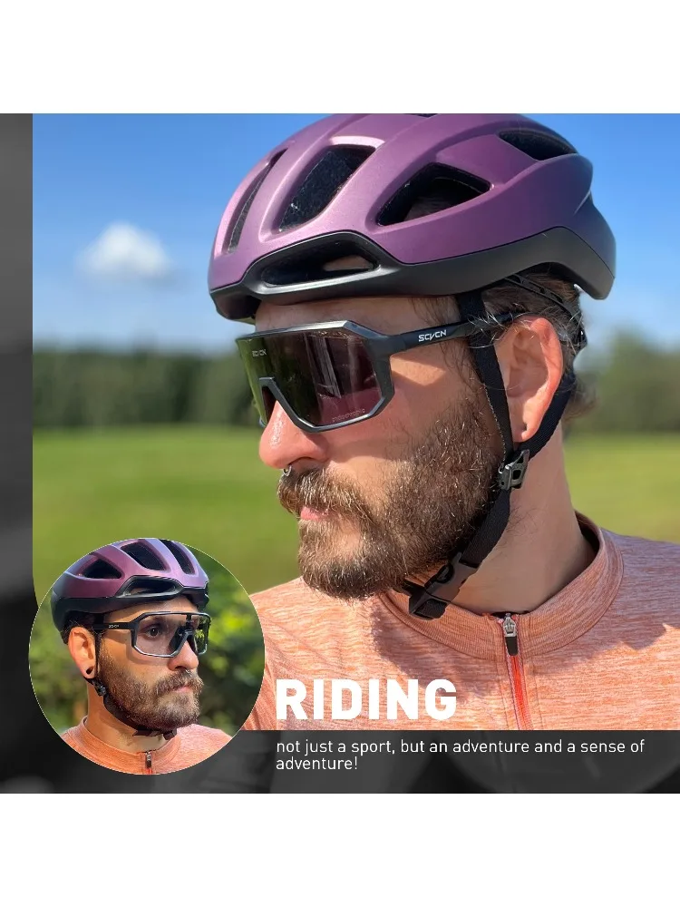 AliExpress SCVCN Photochromic Men Cycling Glasses Sunglasses UV400 Eyewear Outdoor Sports MTB Goggle Bicycle Women Riding Hiking Sunglasses
