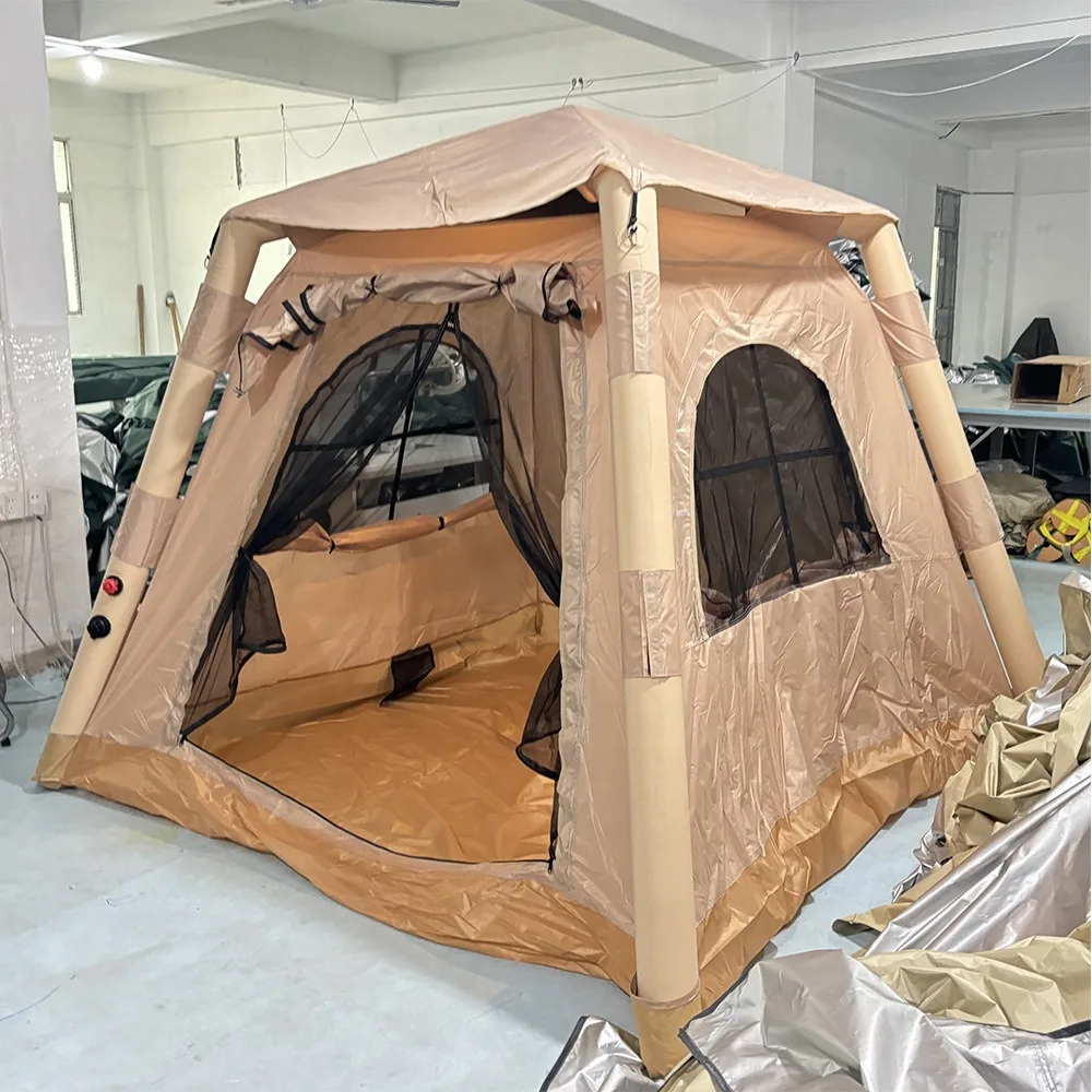 Fully Automatic Sunshade ridge Camping Tent No-build Cabin Park Quick-open 3-4 Person Inflatable Tents