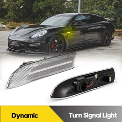 Luzes de marcador lateral LED dinâmicas para carro, Carro Turn Signal Blinker, Lâmpada indicadora, OEM #97063103402, Porsche Panamera 970 G1 2009-2016, 2pcs